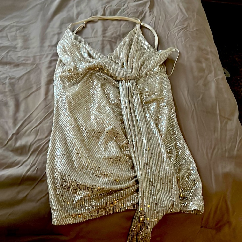 Silver mini fashion nova dress